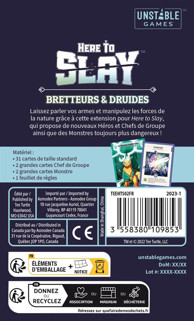 HERE TO SLAY: EXTENSION BRETTEURS ET DRUIDES